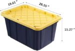 HDX Tough Polypropylene Plastic 27 Gal. Storage Tote in Black (5-Pack)