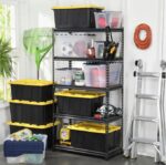 HDX Tough Polypropylene Plastic 27 Gal. Storage Tote in Black (5-Pack) - Image 3
